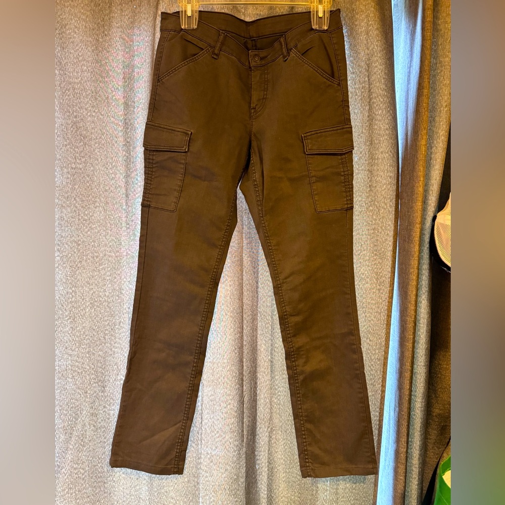 Dark gray skinny cargo pants